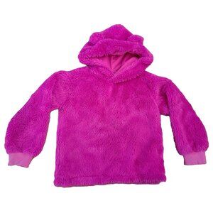 Sovereign Code Girls Softy Faux Fur Pullover Hoodie Hot Pink Size 6X